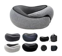 MEIION FlyHugz Travel Pillow Coussin de Voyage Ergonomique Cervical en Mousse à Mémoire, Design Ajustable avec Housse Lavable, Confort Optimal pour Cou Idéal pour Voyages et Siestes Relaxantes