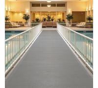 MEILIPA Tapis de Drainage en PVC 150 x 110 cm Antidérapant Tapis de Sol Commercial Imperméable en Caoutchouc Peut Être Coupé pour Zone Humide, Piscine, Buanderie, Gris