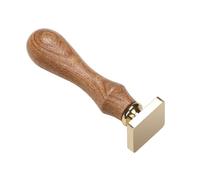 Meiliyizu Tête de tampon avec manche en bois carré 2,5 cm | Tête de sceau ronde carrée en forme de cœur avec poignée en bois brut