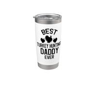 Meilleur papa de chasse à la dinde de tous les temps Gobelet isotherme en acier inoxydable double paroi