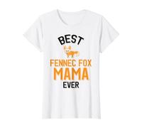 Meilleure Maman Fennec Fox de Tous Les Temps, Mignonne amatrice de Fennec Fox T-Shirt Graphique avec Valeur, Femme, Blanc, M