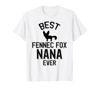 Meilleure Nana Fennec Fox de Tous Les Temps T-Shirt Graphique avec Valeur, Homme, Blanc, M