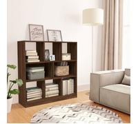 Meilleures Bibliothèque - chêne marron - 97,5x29,5x100cm - bois d'ingénierie|Meuble de Rangement pour Livres SSD10974498