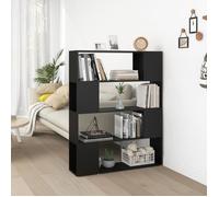 Meilleures Bibliothèque|Cloison séparateur Noir 100x24x124cm|Meuble de Rangement pour Livres SSD58665340