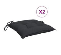 Meilleures Galette de Siège-Coussins - Anti-glissement - de chaise lot de 2 noir 40x40x7 cm tissu oxford SSD3060156