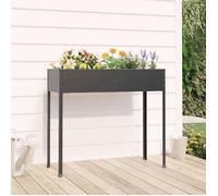Meilleures Jardinière Plantes Grimpantes| Jardinière Anthracite 100,5x40,5x90cm | Acier galvanisé SSD22668686