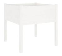 Meilleures Jardinière - SHOP - Pot de fleurs-Bac à fleurs blanc 70x70x70 cm bois de pin massif SSD6237333