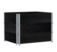 Meilleures Jardinière - SHOP - Pot de fleurs-Bac à fleurs noir 80x60 cm bois massif de pin SSD2648273