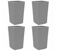 Meilleures Jardinière - SHOP - Pot de fleurs-Bac à fleurss 4 pcs gris clair 32,5x32,5x57 cm polypropylène SSD3071854