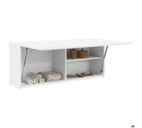 Meilleures Meuble de rangement suspendue | Armoire murale de bain blanc 100x25x40cm - bois d'ingénierie SSD26901574
