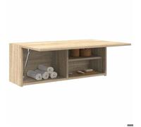 Meilleures Meuble de rangement suspendue | Armoire murale de bain - chêne sonoma - 80x25x30cm bois ingénierie SSD43030779