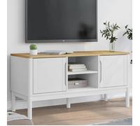 Meilleures Meuble TV FLORO blanc 114x43x55cm - Bois massif de pin SSD51065203