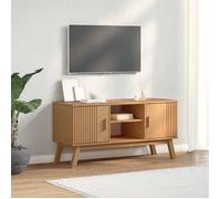 Meilleures Meuble TV OLDEN marron 114x43x57cm - bois de pin massif SSD58569232