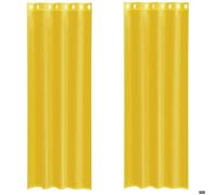 Meilleures Rideau fenêtre-Rideaux en voile avec œillets 2 pcs jaune SSDC1501353