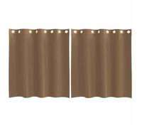 Meilleures Rideau fenêtre-Rideaux en voile avec œillets 2 pcs marron clair SSDC1133469