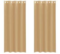 Meilleures Rideau fenêtre-Rideaux en voile avec œillets 2 pcs sable SSDC3894788