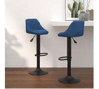 Meilleures Tabourets Réglable en Hauteur d'Assise | Tabourets de bar | lot de 2| bleu velours SSD12814721