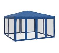 Meilleures Tonnelle de jardin-Tente de fête - Anti UV - avec 8 parois latérales en maille bleu 4x4m PEHD SSD3883557