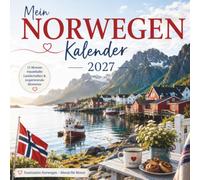Mein Norwegen Kalender 2027: Kalenderbuch mit faszinierenden Fakten, kniffligen Rätseln - das perfekte Geschenk für Norwegen-Fans