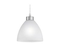 meineWunschleuchte Petite suspension classique avec abat-jour en verre blanc Ø 20 cm