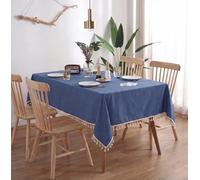 meioro Nappe Rectangulaire Couleur Unie Tassel Nappe Rectangulaire Nappe De Coton Nappe Convient pour La Décoration De Cuisine à Domicile, Différentes Tailles