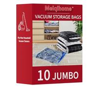 MEIQIHOME Lot de 10 Sacs Sous Vide Jumbo pour Vêtements, Sacs de Compression Réutilisables et Protecteurs contre les Mites