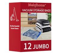 MEIQIHOME Lot de 12 Sacs Sous Vide Jumbo pour Vêtements et Linge de Maison, Sacs de Compression Réutilisables pour Maison et Voyage