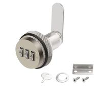 MEIRIYFA Serrure à came à combinaison, serrure de tiroir codée par mot de passe avec cylindre de 1,9 cm, finition chromée, combi-serrure de sécurité pour boîte aux lettres (30 mm bronze)