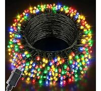 Meision Guirlande Lumineuse Exterieure Intérieur 30m/300LEDs Guirlande Lumineuse Sapin en 8 Mode, Étanche IP44, Minuterie, Fonction Mémoire, Deco Noel Exterieur pour Chambre, Mariage, Multicolore