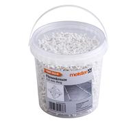 Meister 4426800 Lot de 1200 croisillons de carrelage 3,0 mm - Réutilisables par anneau - En polypropylène robuste - Blanc - Accessoire pour la pose de carrelage - Croix de joint