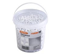 Meister 4427100 Lot de 1600 croisillons de carrelage en polypropylène robuste Blanc 3 mm