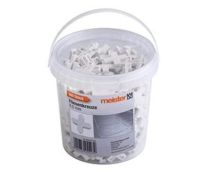 Meister 4427250 Lot de 300 entretoises de carrelage en polypropylène robuste Blanc 8 mm