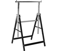 Meister 5258110-200 kg - Pliable - Travail variable - 800-1300 mm - 7 niveaux de réglage de la hauteur - avec crochet de verrouillage/axe en métal/tréteau télescopique/support d'échafaudage