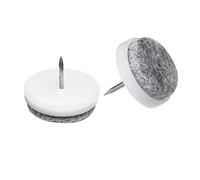 Meister, 644096 Patins en feutre avec clou,30 mm, blanc, 8 pièces