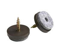 Meister, 644206 Patins en feutre avec vis,20 mm, marron, 20 pièces