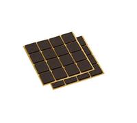 Meister, 644986 Patins en feutre autocollant, 32 x 32 mm, marron, 30 pièces
