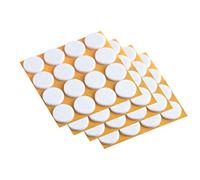Meister , 645036 Patins en feutre autocollant,17 mm, blanc, 100 pièces