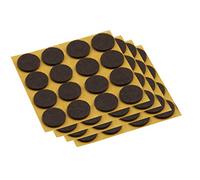Meister , 645056 Patins en feutre autocollant,22 mm, marron, 80 pièces
