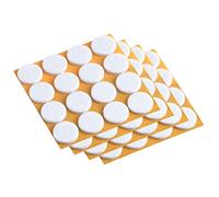 Meister, 645076 Patins en feutre autocollant,22 mm, blanc, 80 pièces