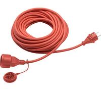 Meister 7435070 IP44 Rallonge en caoutchouc avec prise de terre pour extérieur 10 m rouge