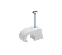 Meister 7454030 Lot de 50 colliers de serrage express de 4 à 7 mm - Blanc - Kit pratique - Pour la fixation de câbles et de câbles - Avec clou prémonté, clips adhésifs, colliers de serrage