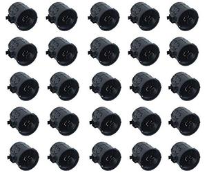 Meister 7460110 Lot de 25 boîtes d'interrupteurs encastrées - 60 mm de Profondeur - Noir - Diamètre 60 mm - pour Montage d'interrupteurs et de Prises/boîte encastrée avec Embouts Tunnels/boîte de
