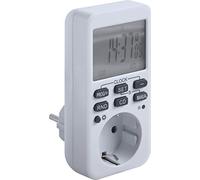 Meister 7474090 Minuterie numérique pour été et hiver avec fonction compte à rebours et générateur de prises et minuterie 3600 W