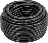 Meister 7480690 Tuyau isolant flexible - 25 m - Noir - 750 N (moyen) - Filetage M20 - Ignifuge - Convient pour murs creux, chape ou béton, tuyaux ondulés, tuyaux vides, tubes de protection