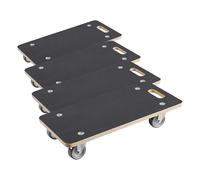 Meister 822010 Chariot à roulettes - Plaque Sérigraphie - Roues en PU - 590 x 290 mm 200 kg (Lot de 4)