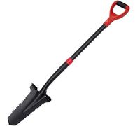 Meister 9872240 Bêche avec scie à Racine - pour Racines jusqu'à 3 cm - Largeur de Travail 195 mm - Poignée Ergonomique en D - pour Jardin, Construction et Entretien du Paysage/bêche/Bêche/Racine