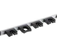 Meister 9953160 Porte-Outils 510 mm - Ustensiles & 4 Supports - Aluminium - Légère Appareil de Montage/Support pour Outils/Barre Support pour Outils de Jardin/Stable Outil pour Montage Mural,/9953140