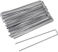 Meister 9962920 200 x 20 mm Acier galvanisé à chaud Lot de 25 pièces dans un kit pratique adapté aux films, filets de fixation pour piquets de jardin en toison ou ancrage au sol