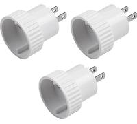 Meister Adaptateur de Voyage de Type A - 3 pièces - pour USA, Canada, Thaïlande et République Dominicaine - IP20 intérieur - Blanc/Adaptateur de Prise de Voyage pour 20 Pays/Prise de Voyage / 7423700