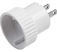 Meister Adaptateur de voyage type A - Pour USA, Canada, Thaïlande et République dominicaine - IP20 intérieur - Blanc/Adaptateur de prise de voyage pour plus de 20 pays/Bloc d'alimentation de